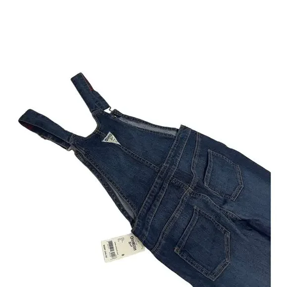 NWT! OshKosh B'gosh Girls Sparkle Denim Overalls SIZE-8 - Picture 4 of 4